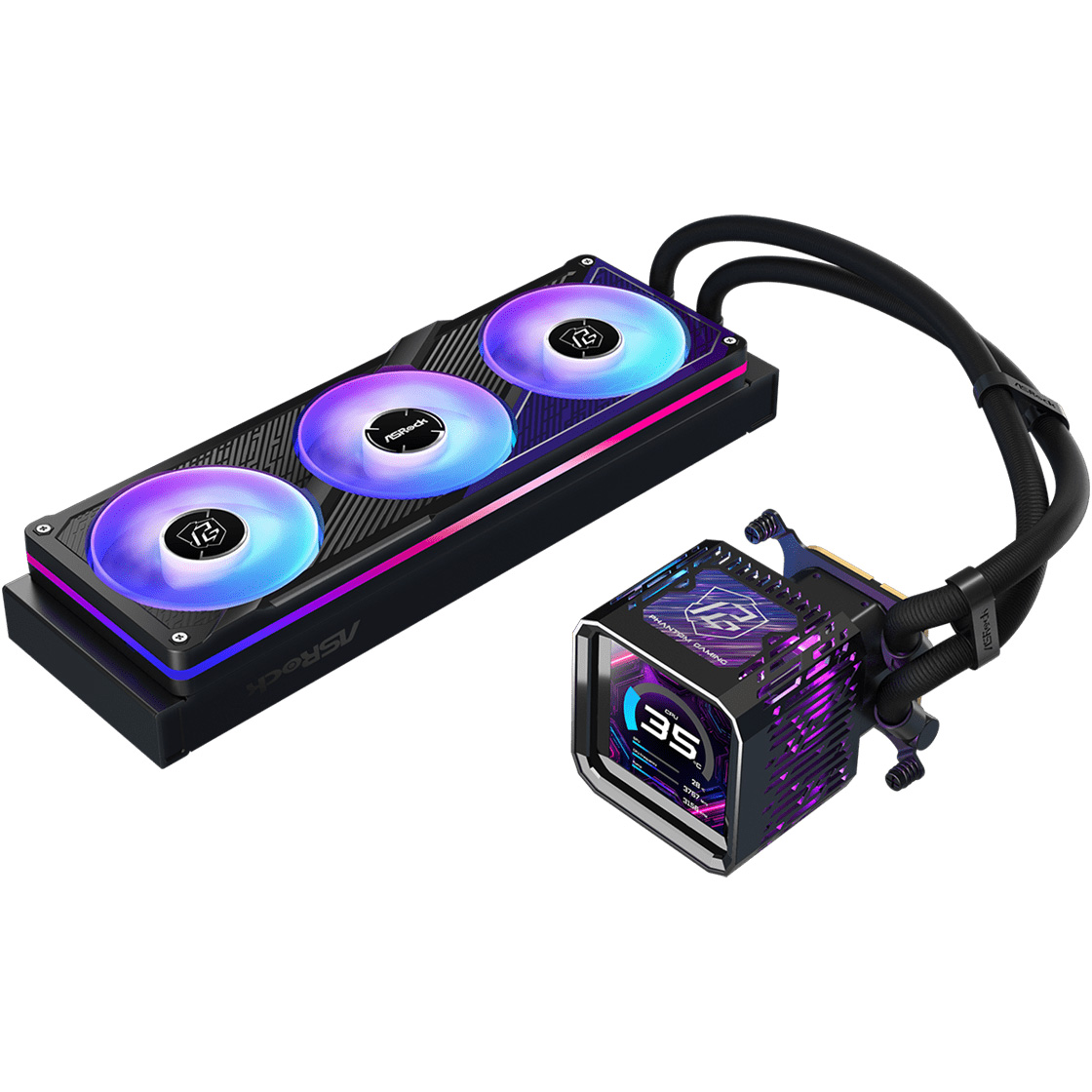Система водяного охолодження ASROCK Phantom Gaming 360 LCD Black