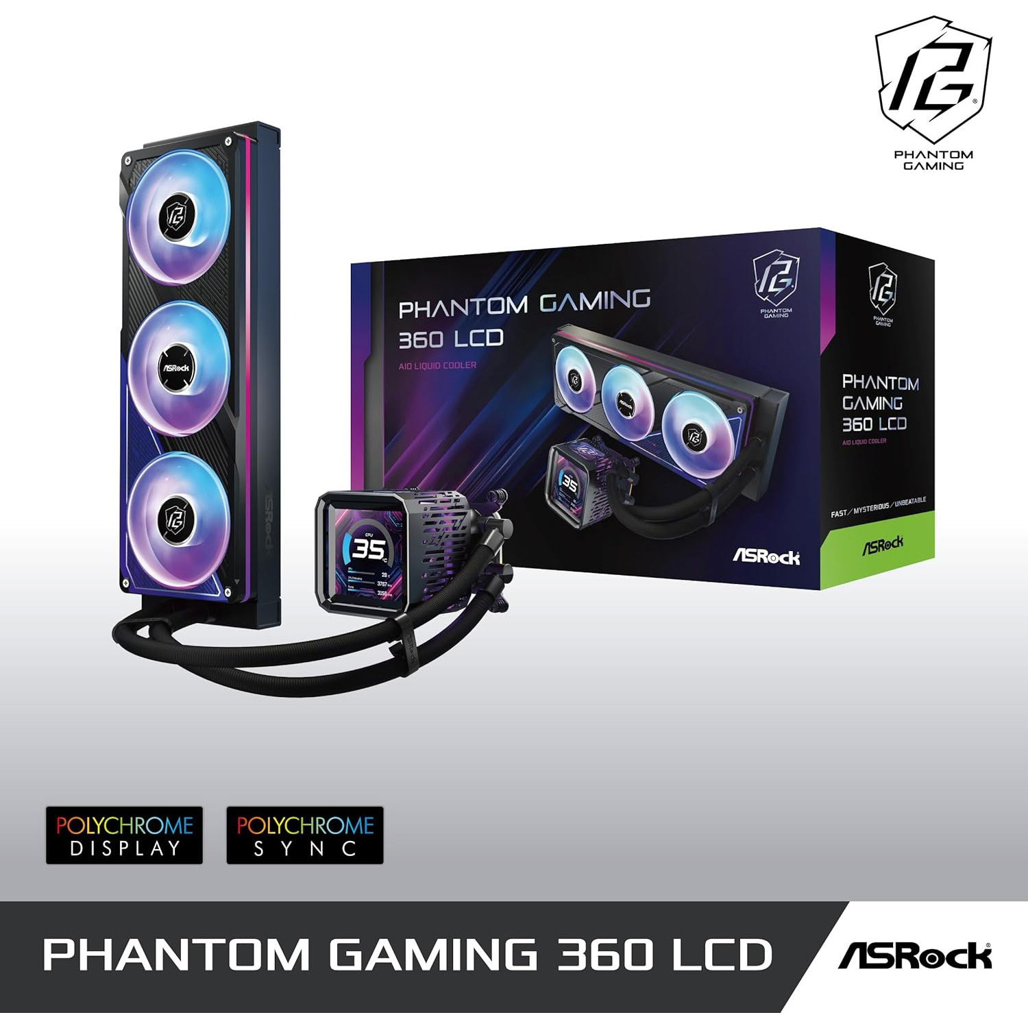 Система водяного охолодження ASROCK Phantom Gaming 360 LCD Black