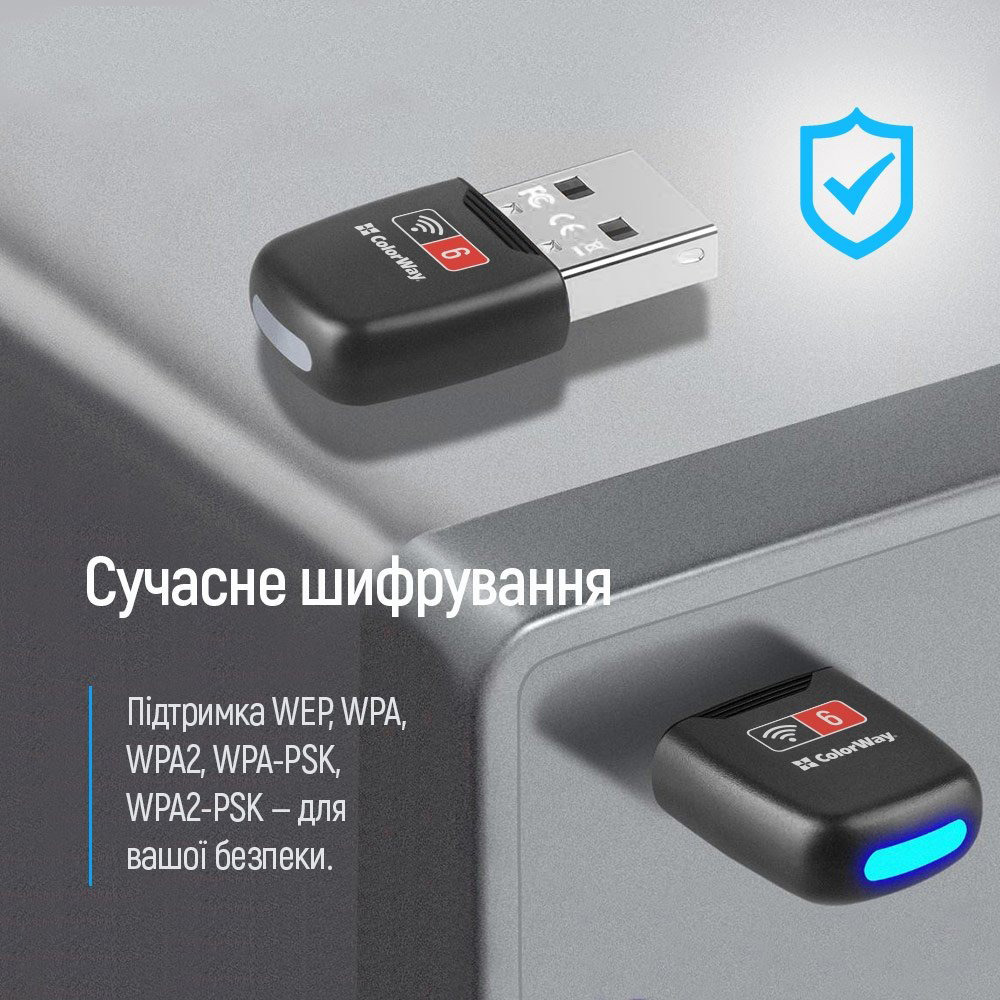 Wi-Fi адаптер COLORWAY USB Wi-Fi Adapter (CW-AD-W1)