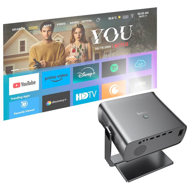 Проектор портативный HOCO DT5 Smart Electric Focus Projector Android Version