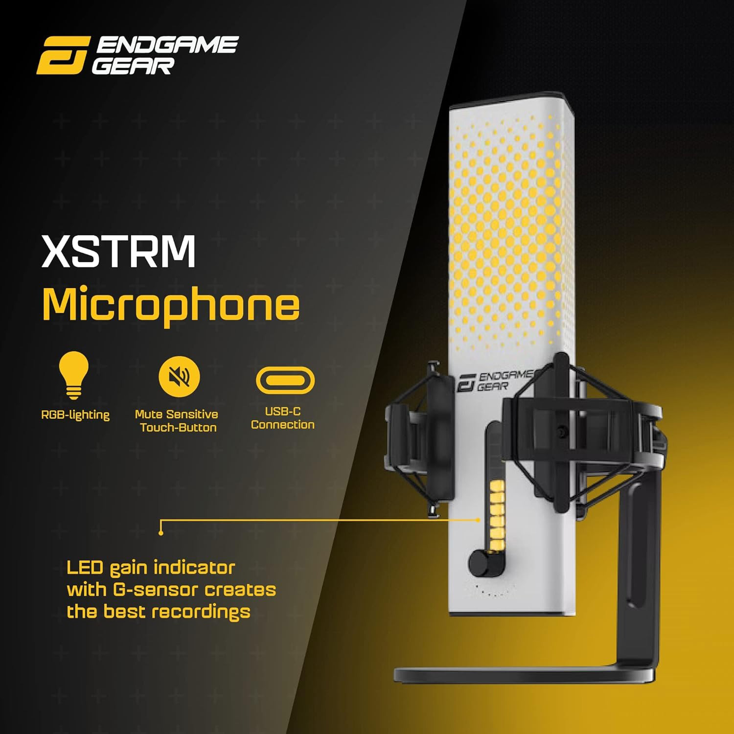Мікрофон для стримінгу/подкастів ENDGAME GEAR XSTRM White