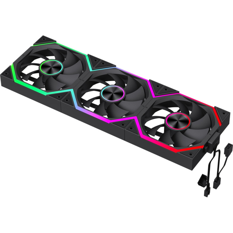 Комплект вентиляторов GAMEMAX FN12A-N2 WL Black 3-Pack