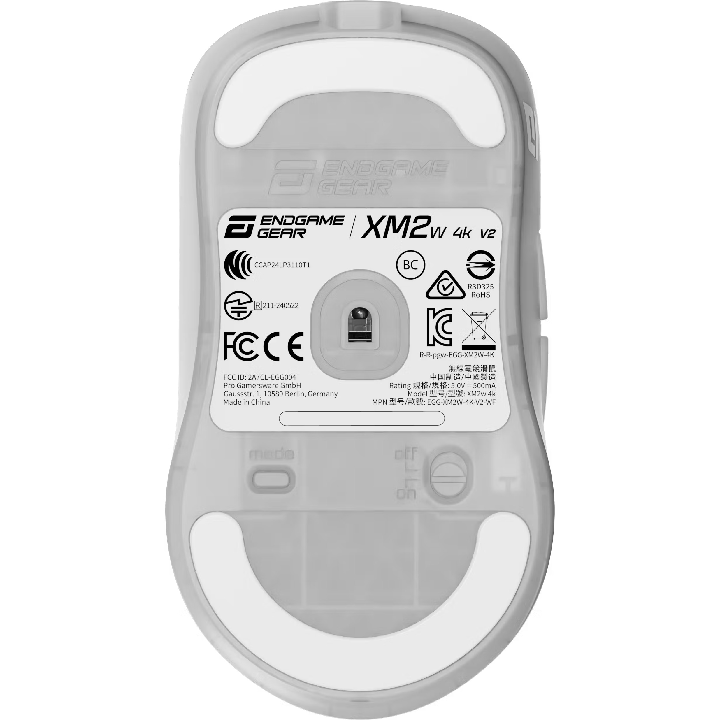 Миша ігрова ENDGAME GEAR XM2w 4k v2 White Frost