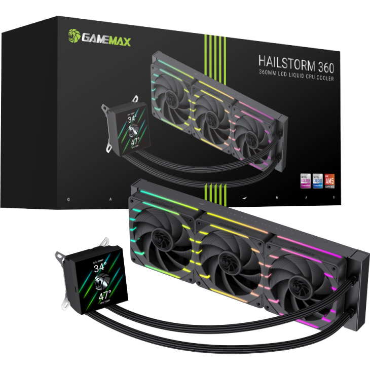 Система водяного охлаждения GAMEMAX Hailstorm 360 Black