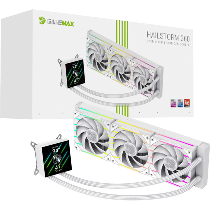 Система водяного охлаждения GAMEMAX Hailstorm 360 White