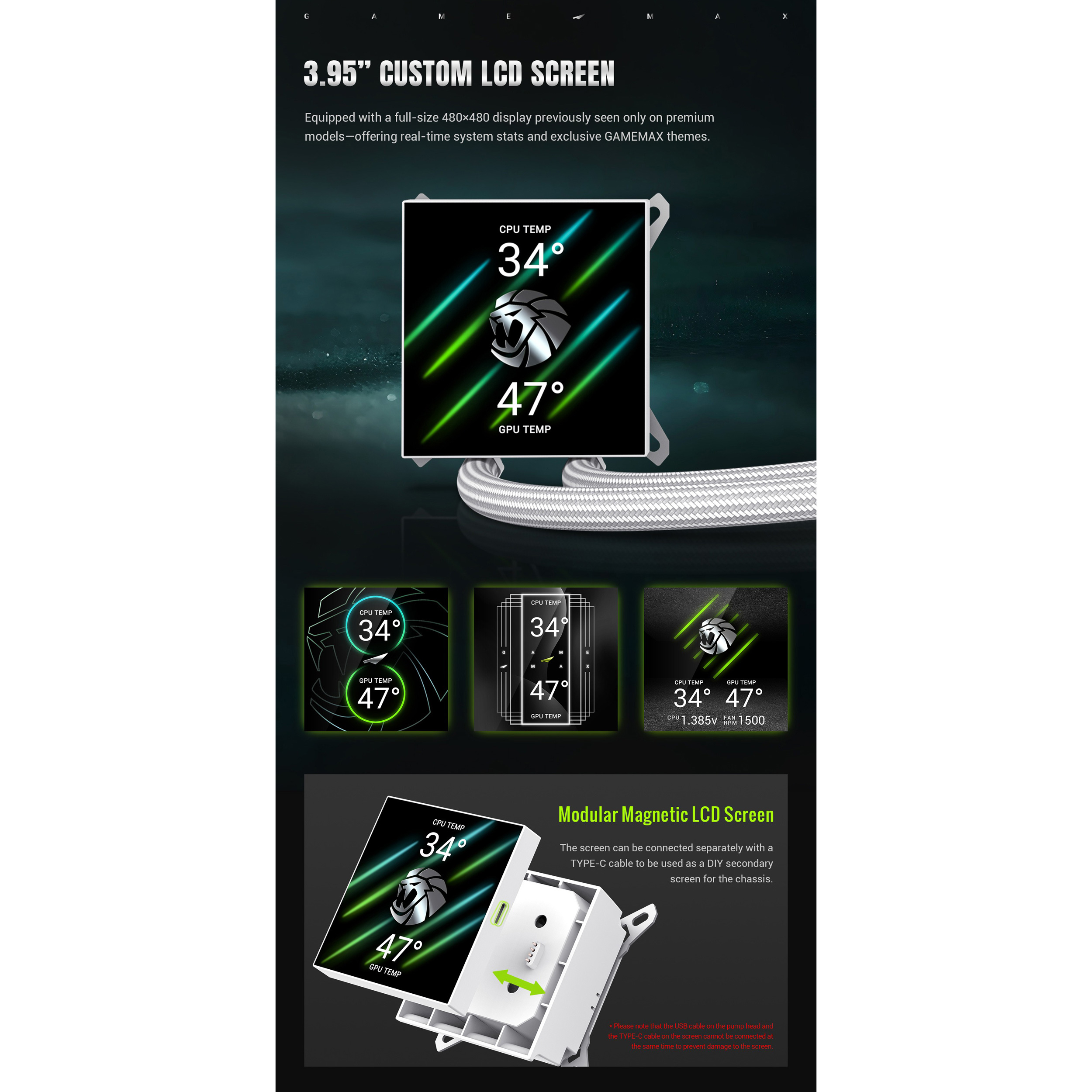 Система водяного охлаждения GAMEMAX Hailstorm 360 White