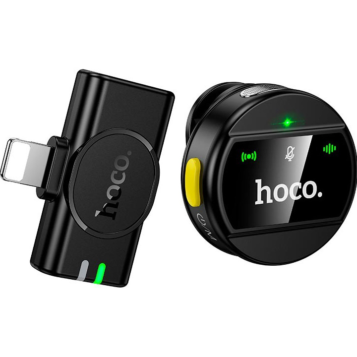 Беспроводной петличный микрофон HOCO L21 Charm Magnetic for Lightning Black