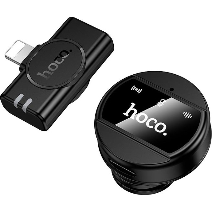 Беспроводной петличный микрофон HOCO L21 Charm Magnetic for Lightning Black