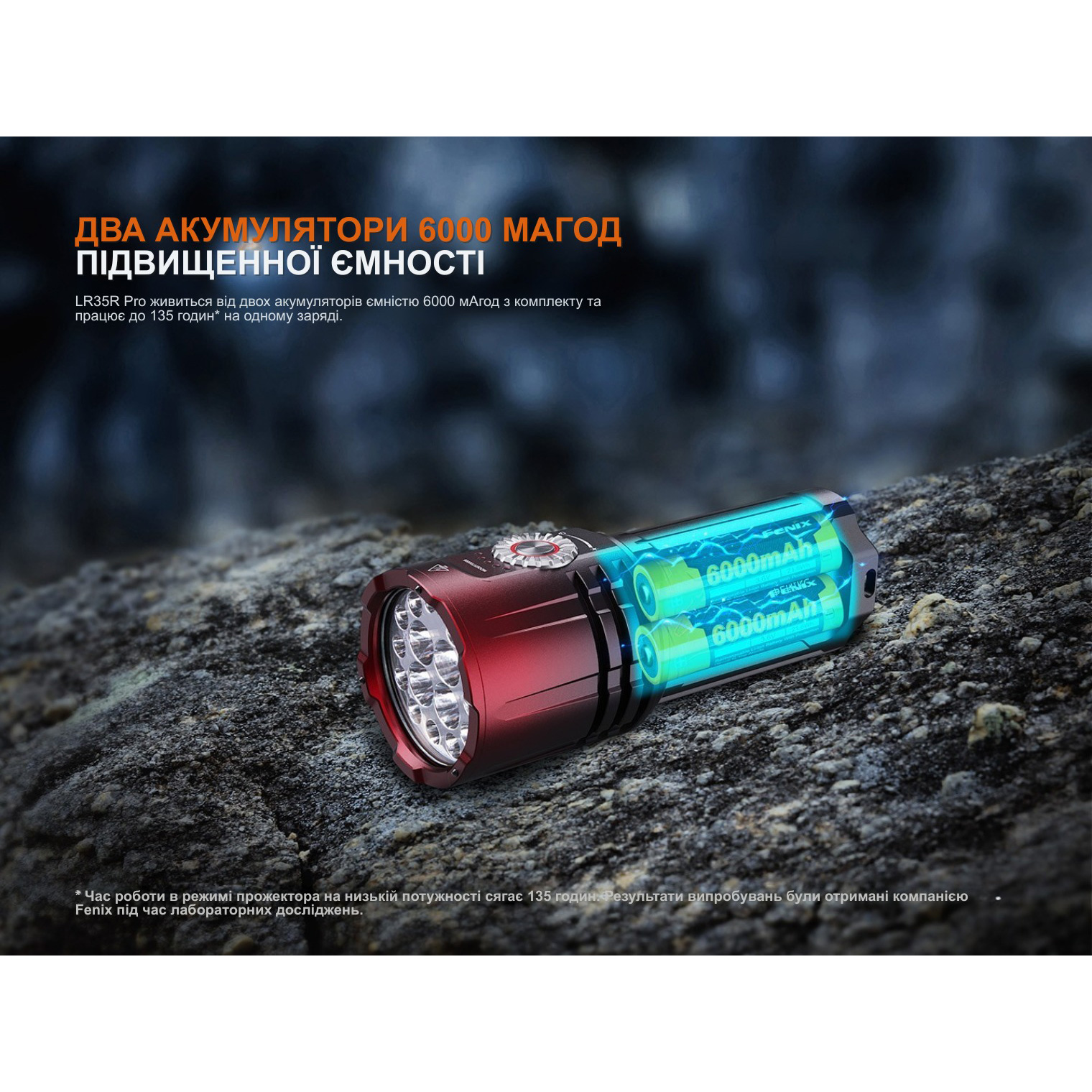 Фонарь поисковый FENIX LR35R Pro Limited Edition Red/Black
