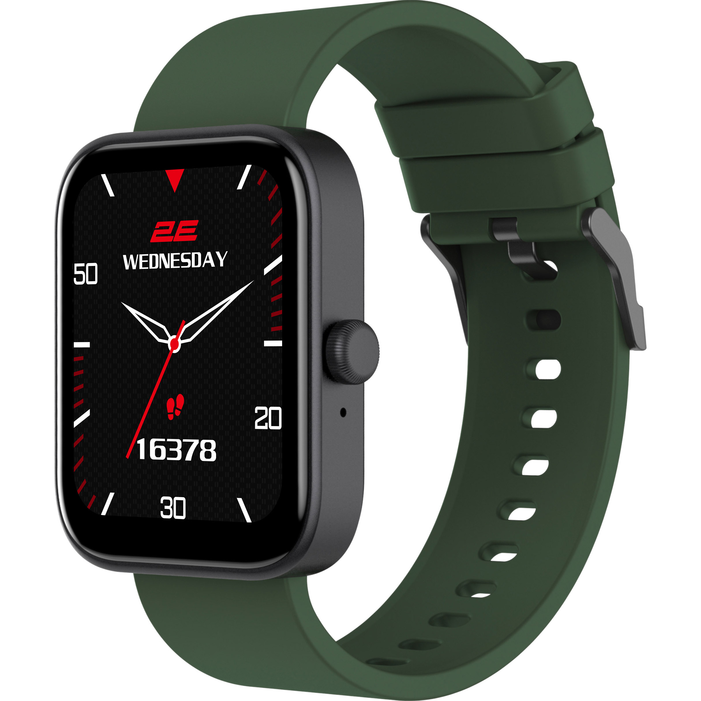 Смарт-часы 2E Alpha SQ Music Edition 46mm Black/Green (2E-CWW40BKGN-WS)
