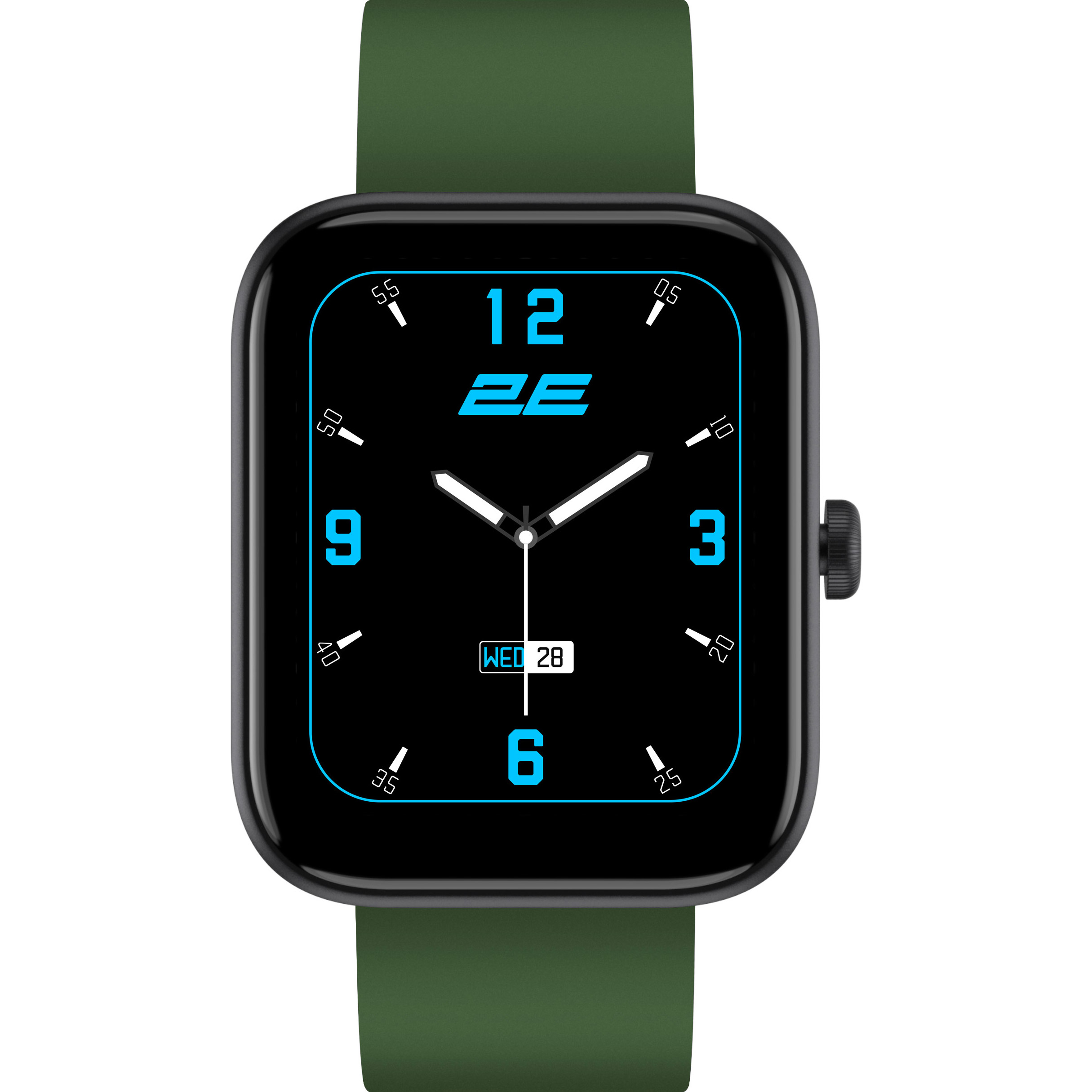Смарт-часы 2E Alpha SQ Music Edition 46mm Black/Green (2E-CWW40BKGN-WS)