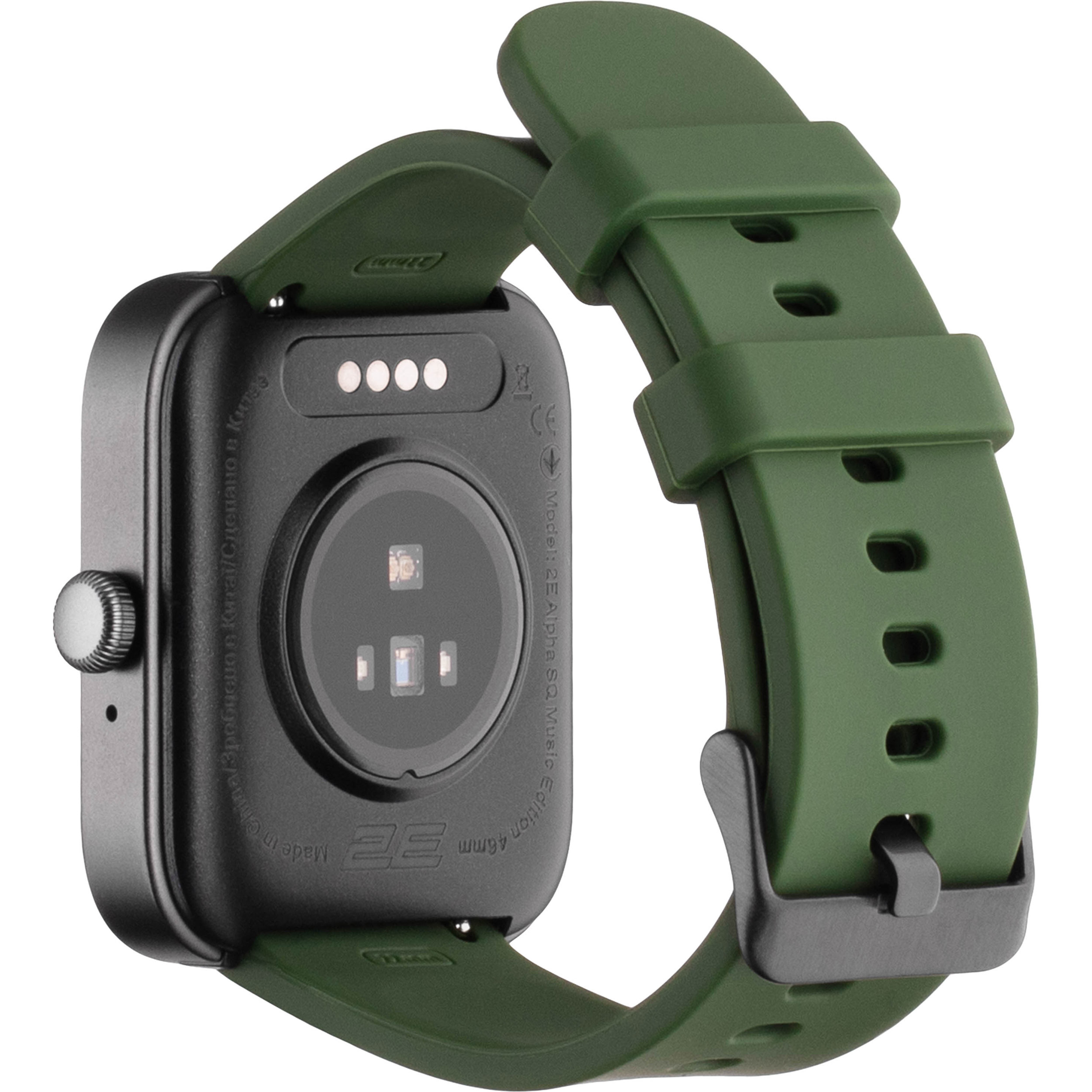 Смарт-часы 2E Alpha SQ Music Edition 46mm Black/Green (2E-CWW40BKGN-WS)