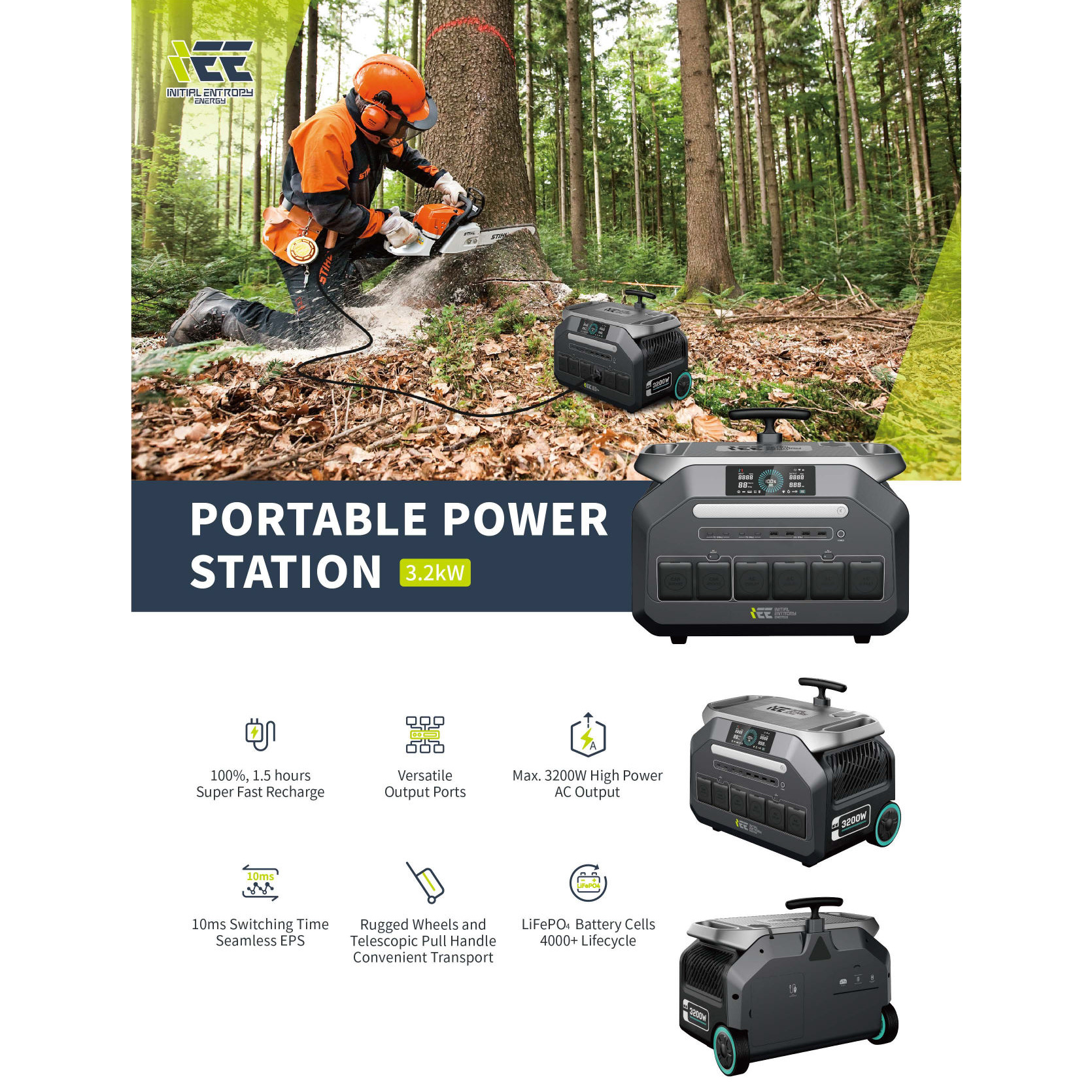 Зарядна станція IEETEK P3200