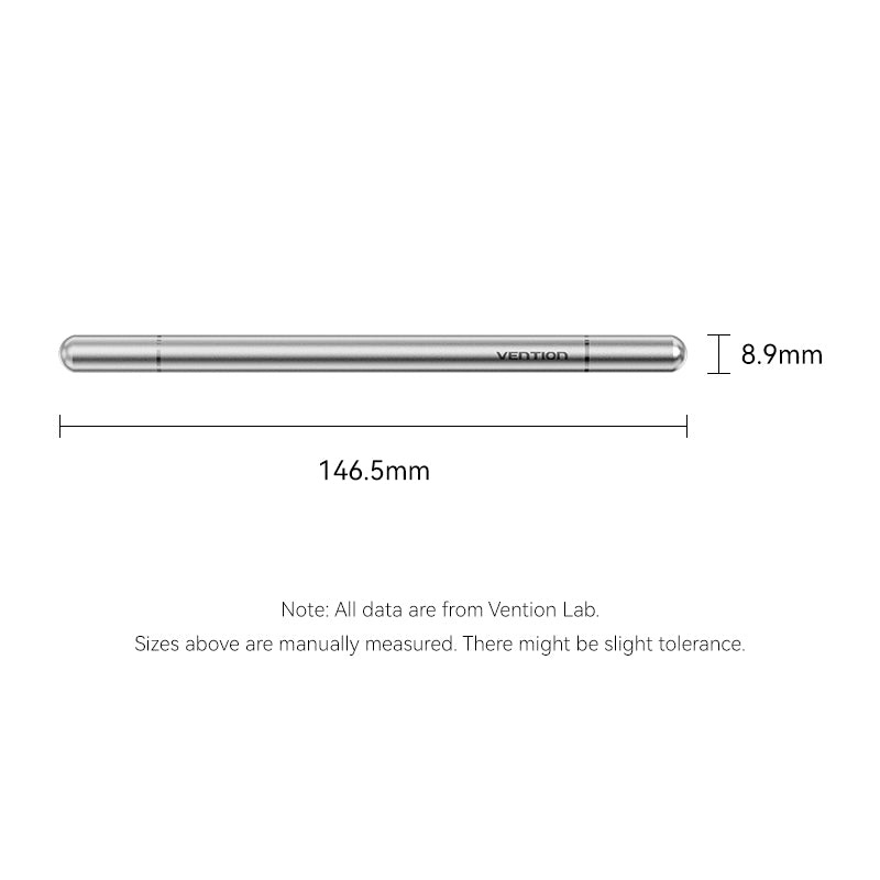 Стилус VENTION 3-in-1 Magnetic Stylus Pen Aluminum Alloy Gray