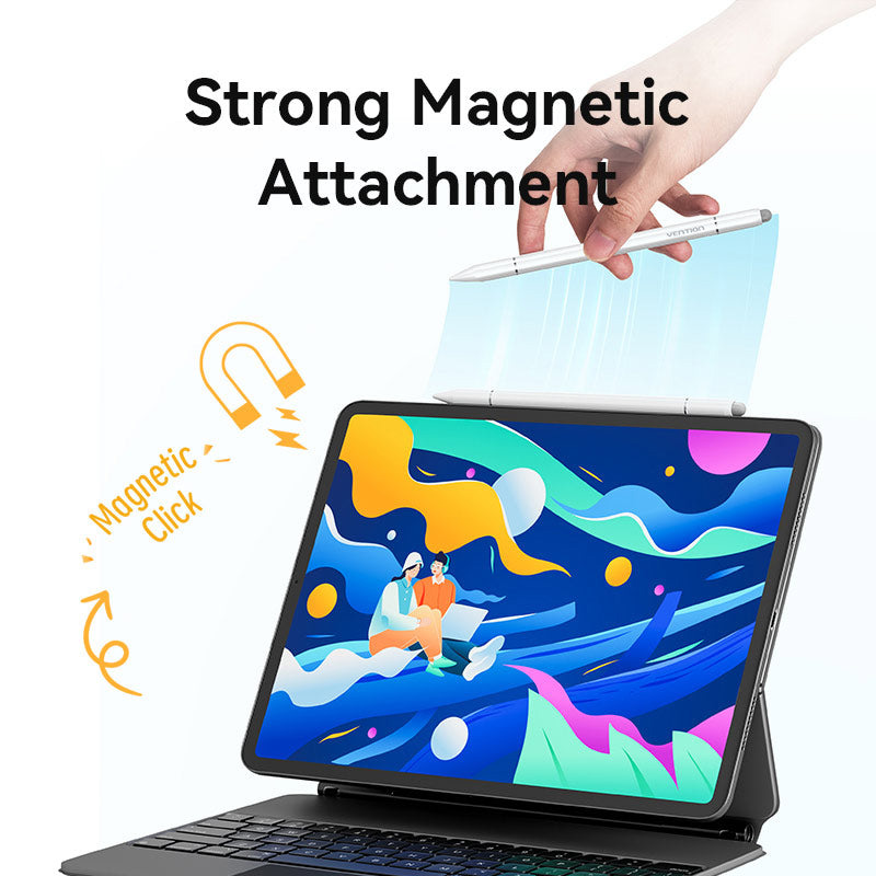 Стилус VENTION 3-in-1 Magnetic Stylus Pen Aluminum Alloy White