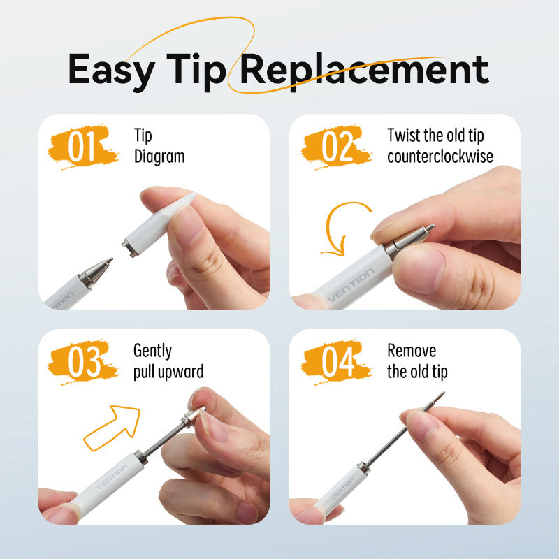 Стилус VENTION 3-in-1 Magnetic Stylus Pen Aluminum Alloy White