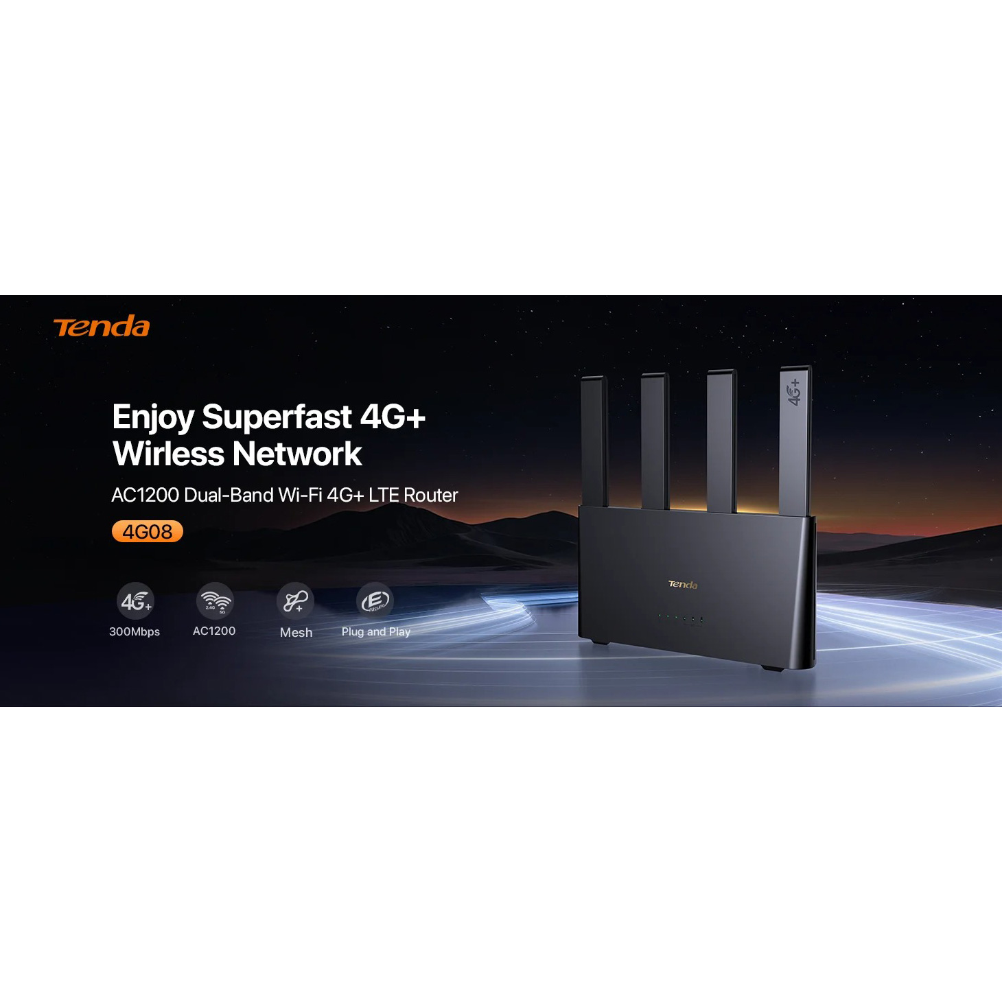Wi-Fi роутер TENDA 4G08