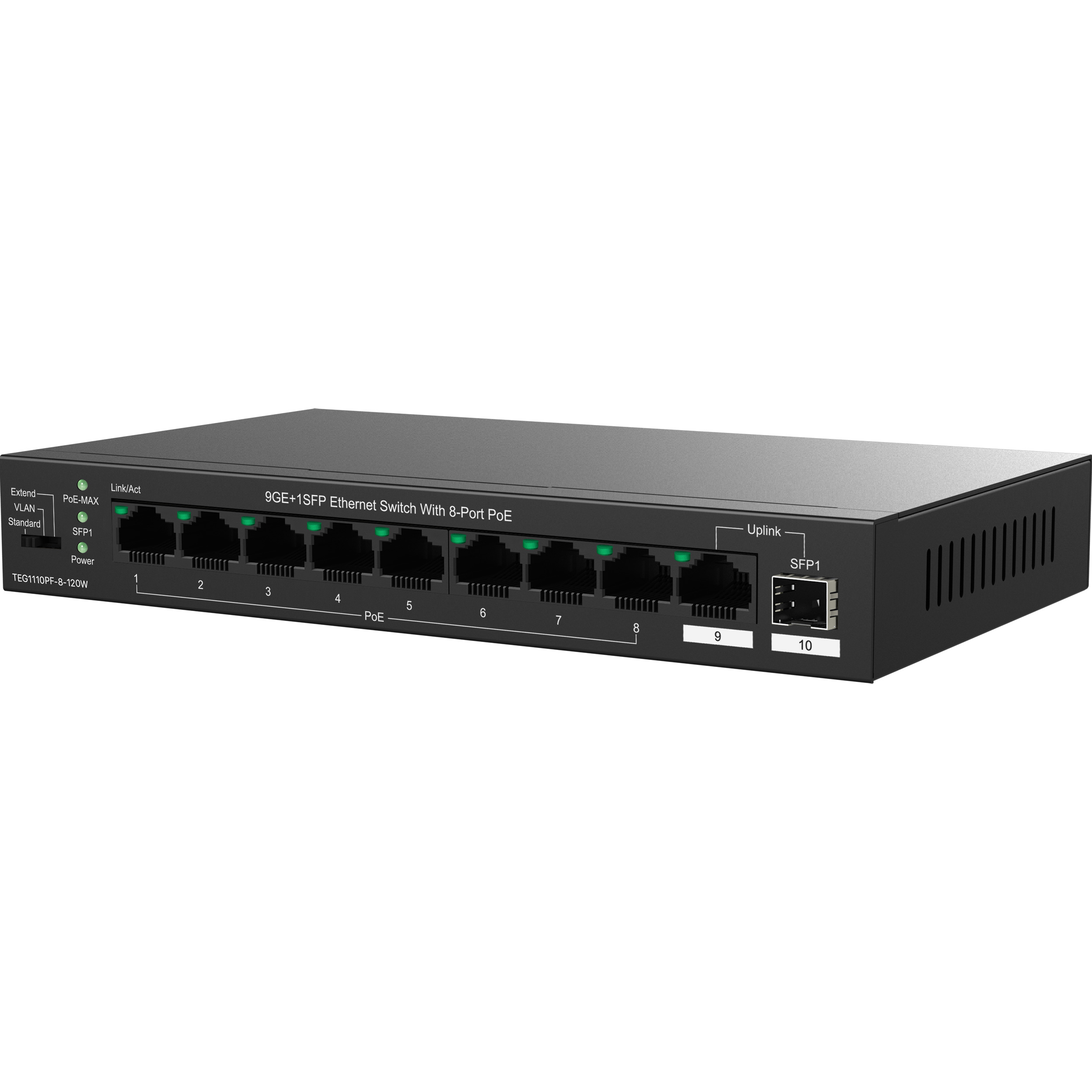 Коммутатор TENDA TEG2210P-8-120W