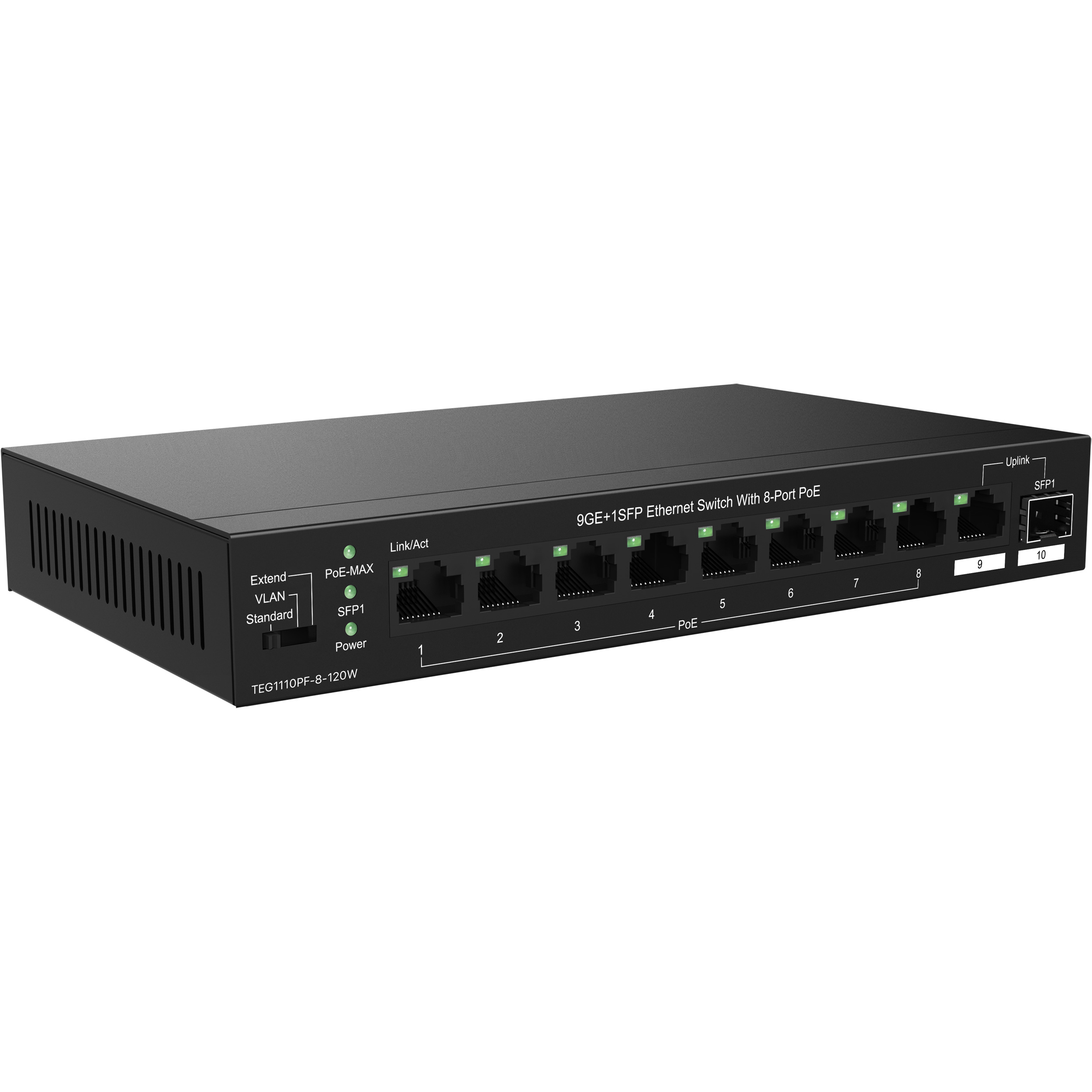 Коммутатор TENDA TEG2210P-8-120W