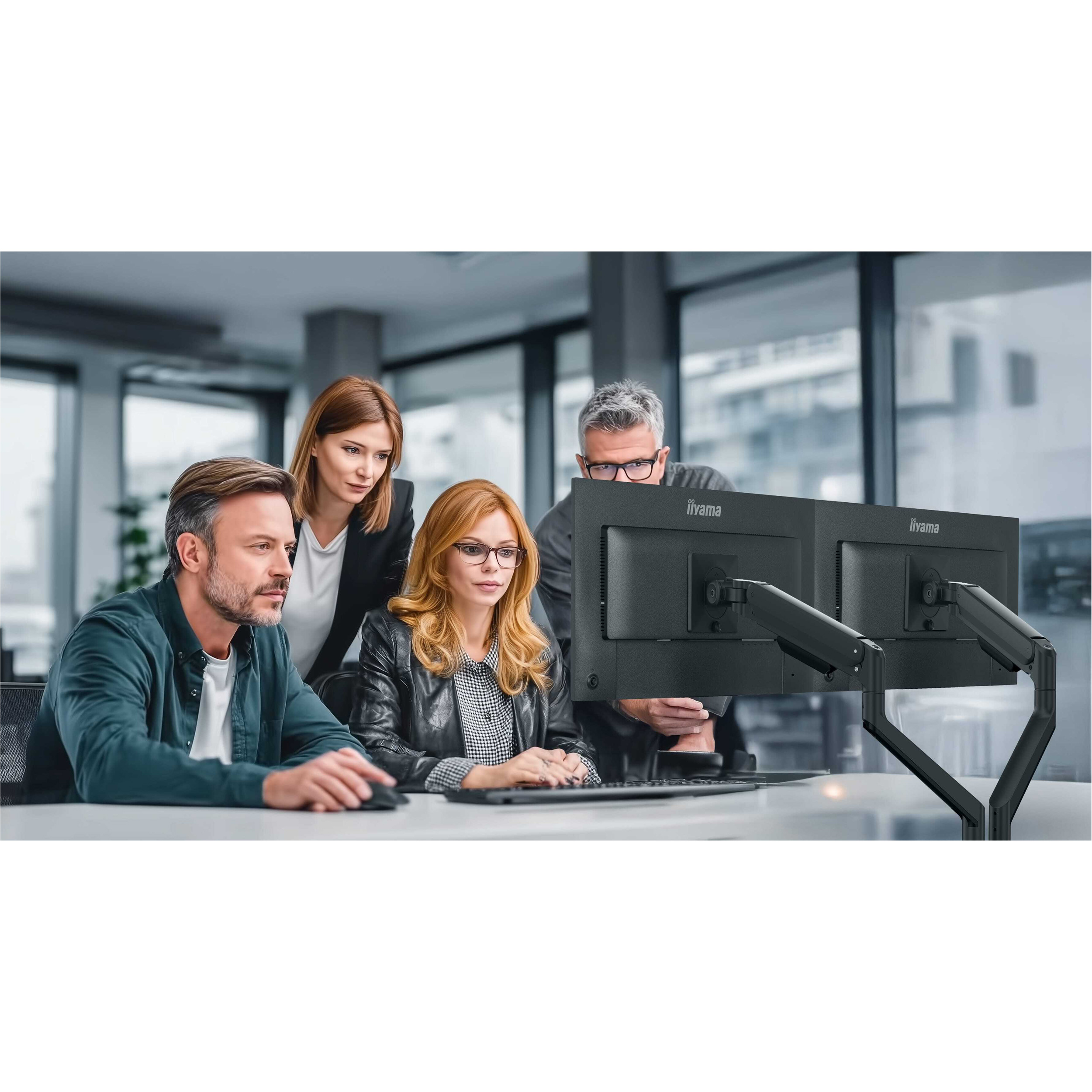 Крепление настольное для 2-х мониторов IIYAMA DS4002C-B1 24"-32" Black