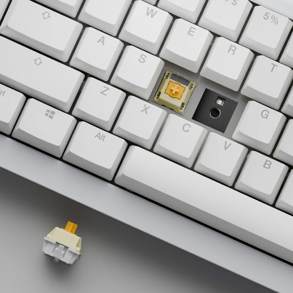 Клавіатура бездротова DUCKY One X Mini Wireless Inductive Switch White (ON2461AST3-DAUSPDOECL2WW1)