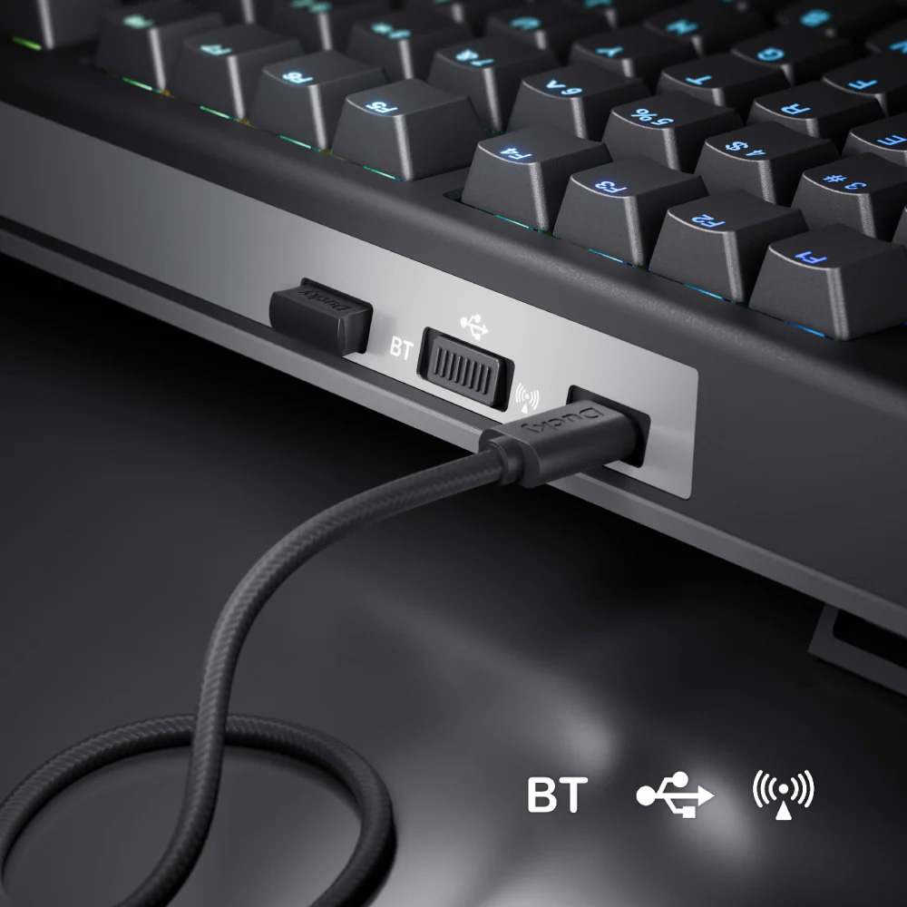 Клавіатура бездротова DUCKY One X Wireless Inductive Switch Black (ON2408AST3-DAUSPDOECL1AS1)