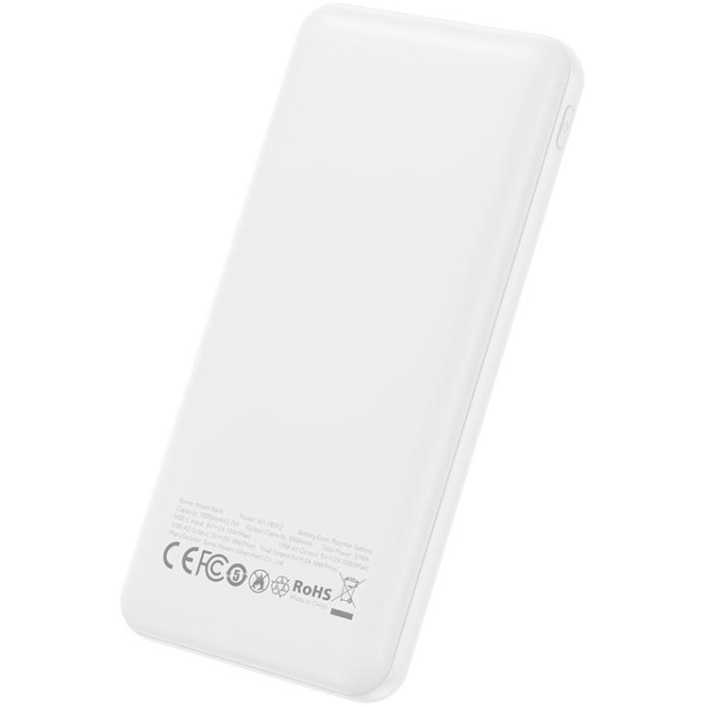 Повербанк XO PB312 10W 10000mAh White