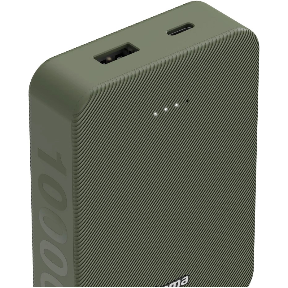 Повербанк HAMA Colour 10 Power Pack 15W 10000mAh Green (00201713)