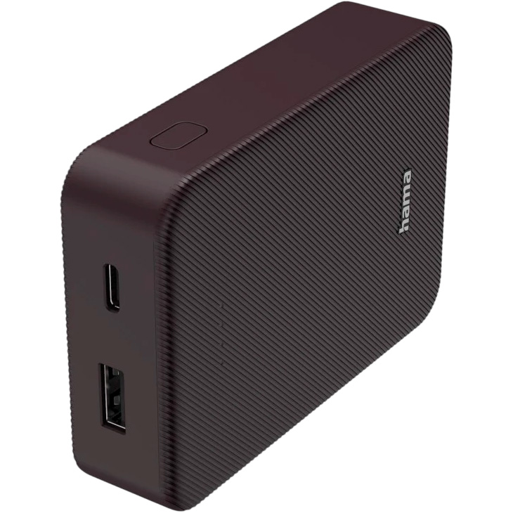 Повербанк HAMA Colour 10 Power Pack 15W 10000mAh Plum (00201712)