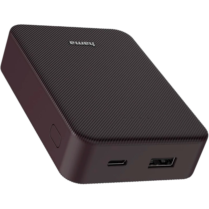 Повербанк HAMA Colour 10 Power Pack 15W 10000mAh Plum (00201712)