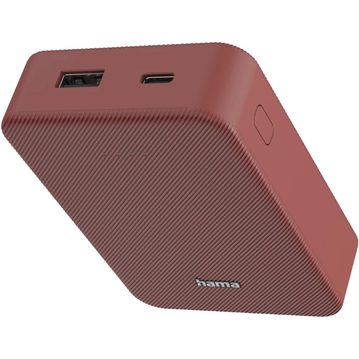 Повербанк HAMA Colour 10 Power Pack 15W 10000mAh Red (00201714)