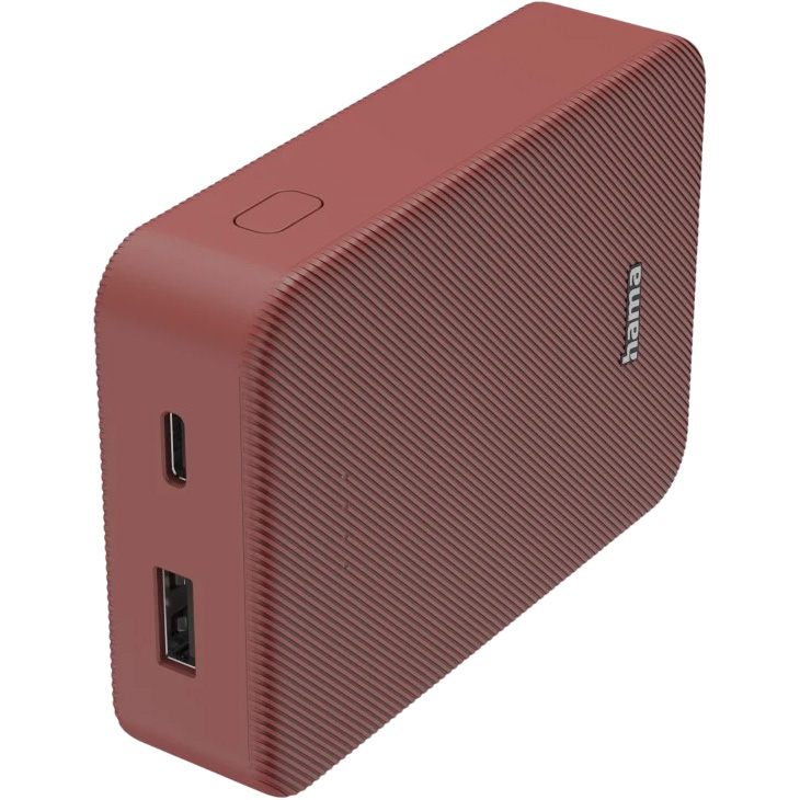 Повербанк HAMA Colour 10 Power Pack 15W 10000mAh Red (00201714)