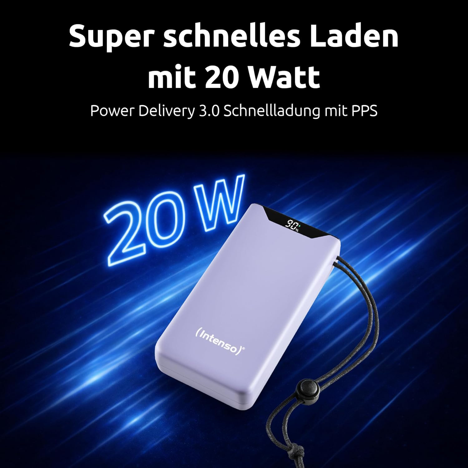 Повербанк INTENSO F20000 1xUSB-C PD20W, 1xUSB-A QC18W 20000mAh Purple (7332053)