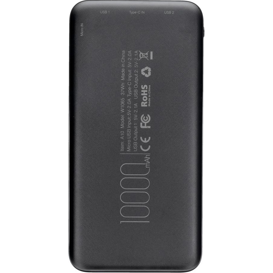 Повербанк VEGER A10 10W 10000mAh Black
