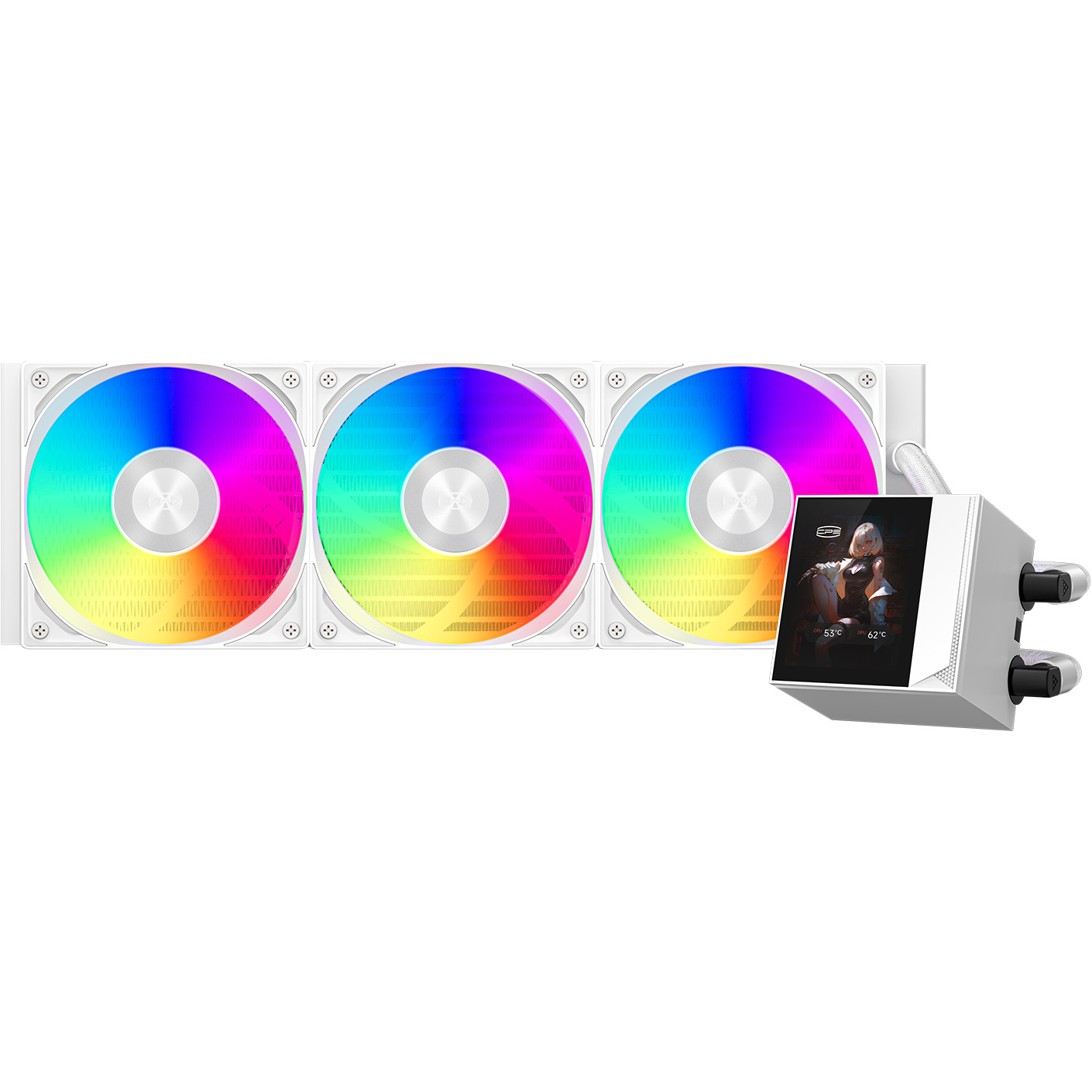 Система водяного охолодження PCCOOLER DC360 Pro ARGB Display White (DC360PRO-WHAWXY-GL)