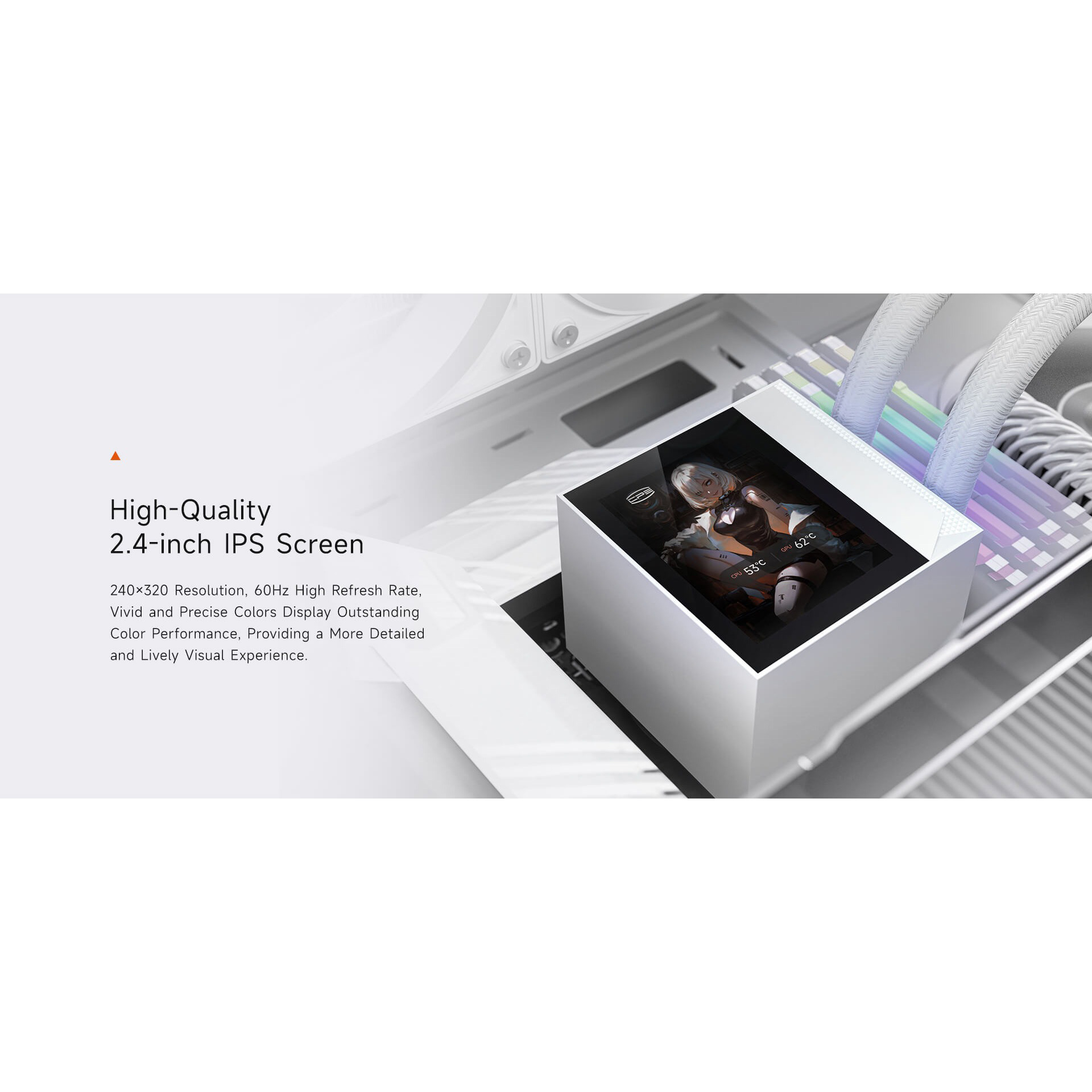 Система водяного охолодження PCCOOLER DC360 Pro ARGB Display White (DC360PRO-WHAWXY-GL)
