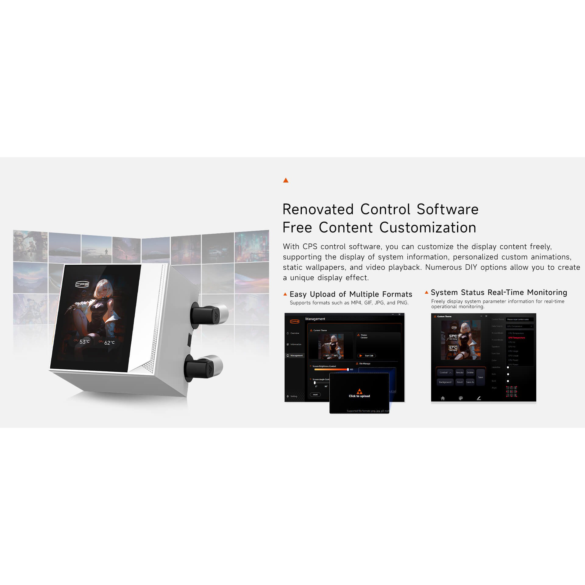 Система водяного охолодження PCCOOLER DC360 Pro ARGB Display White (DC360PRO-WHAWXY-GL)
