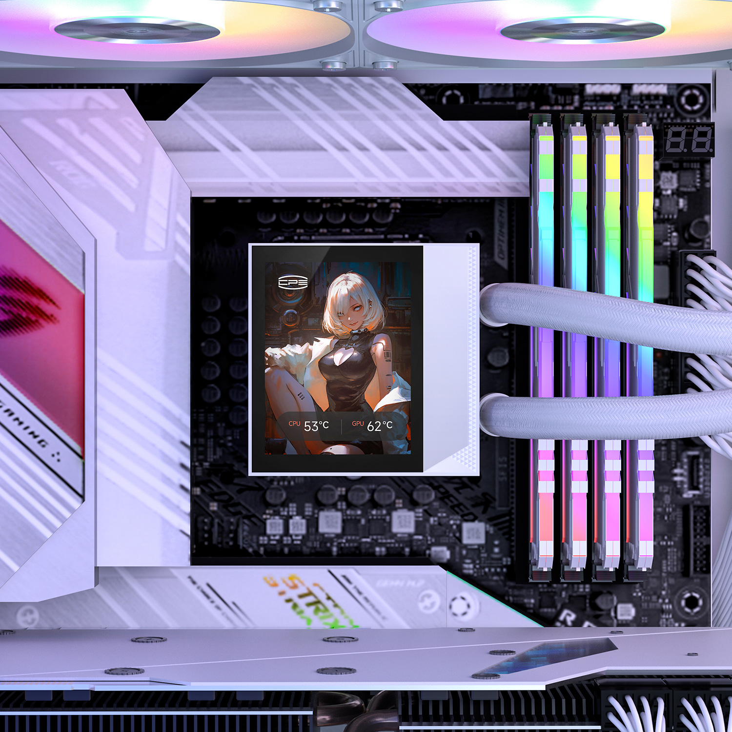 Система водяного охолодження PCCOOLER DC360 Pro ARGB Display White (DC360PRO-WHAWXY-GL)