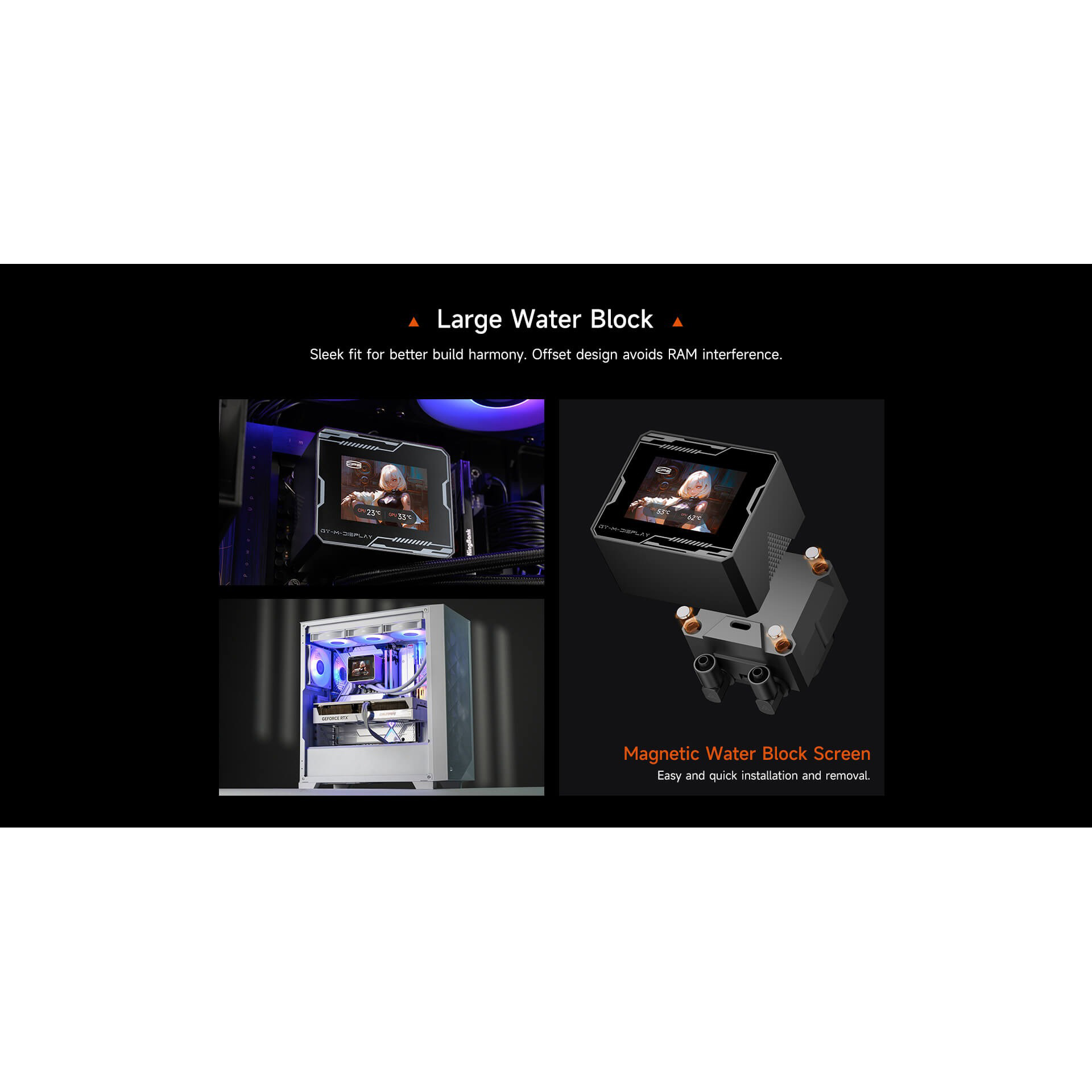 Система водяного охлаждения PCCOOLER GT360M ARGB Display Black (GT360M-BKAWXX-GL)