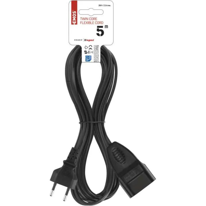 Удлинитель EMOS PC01305 Black, 5м