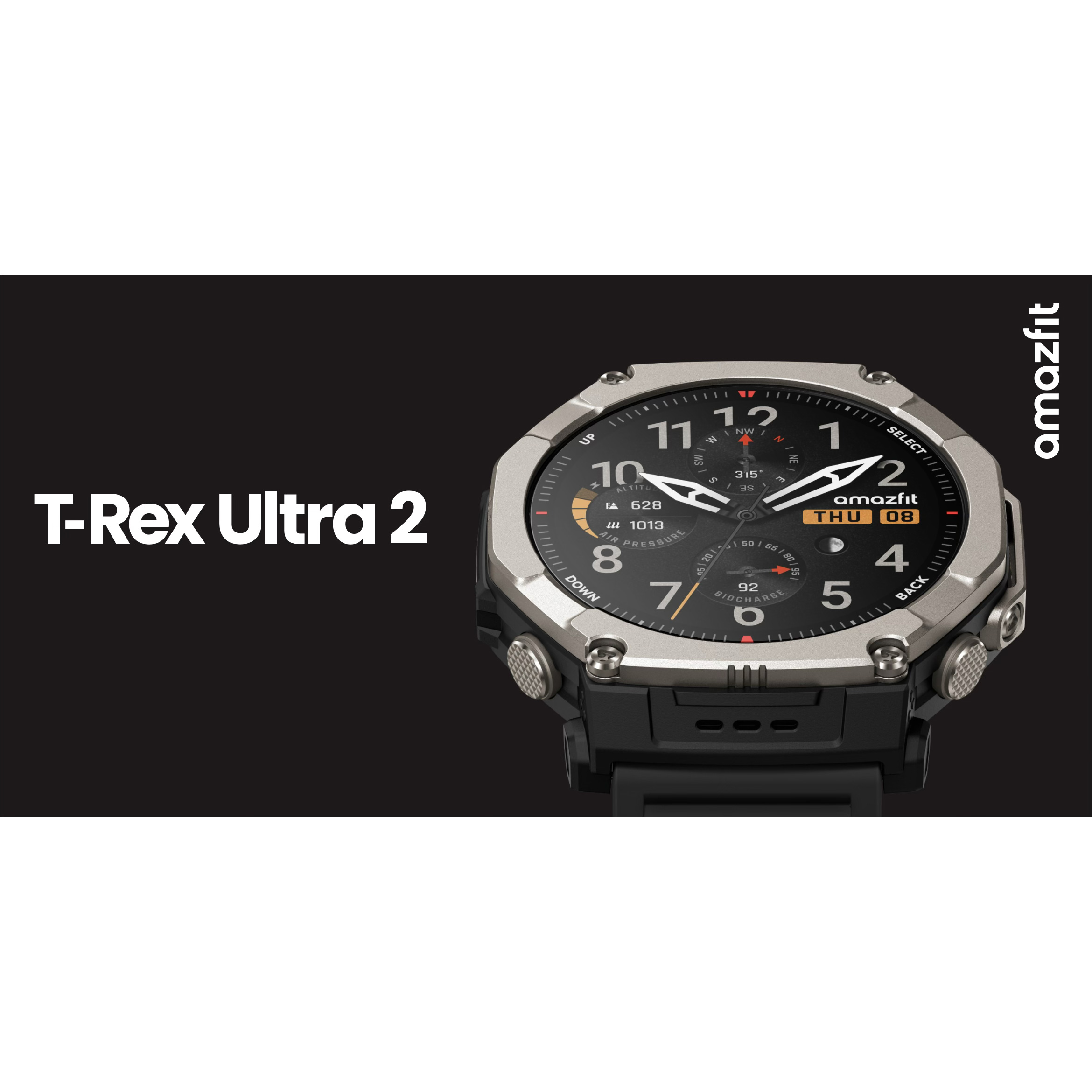 Смарт-годинник AMAZFIT T-Rex Ultra 2 Black (W2550GL2N)