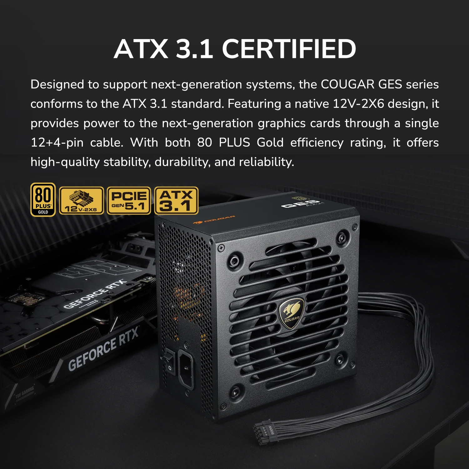 Блок питания 850W COUGAR GES 850 (31GK085001P01)