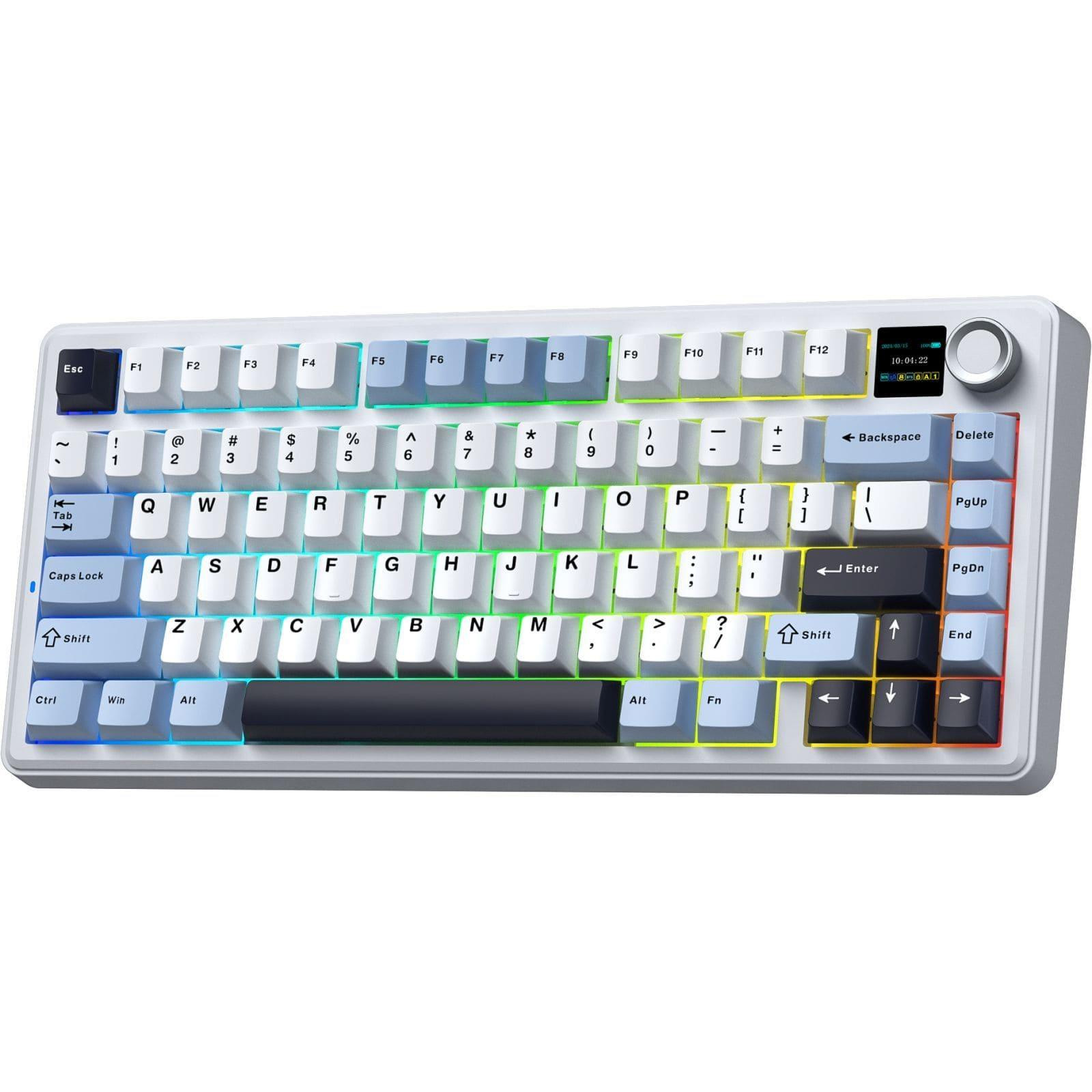 Клавіатура бездротова AULA F75 Max Leobog Reaper Switch White (6978080501158)