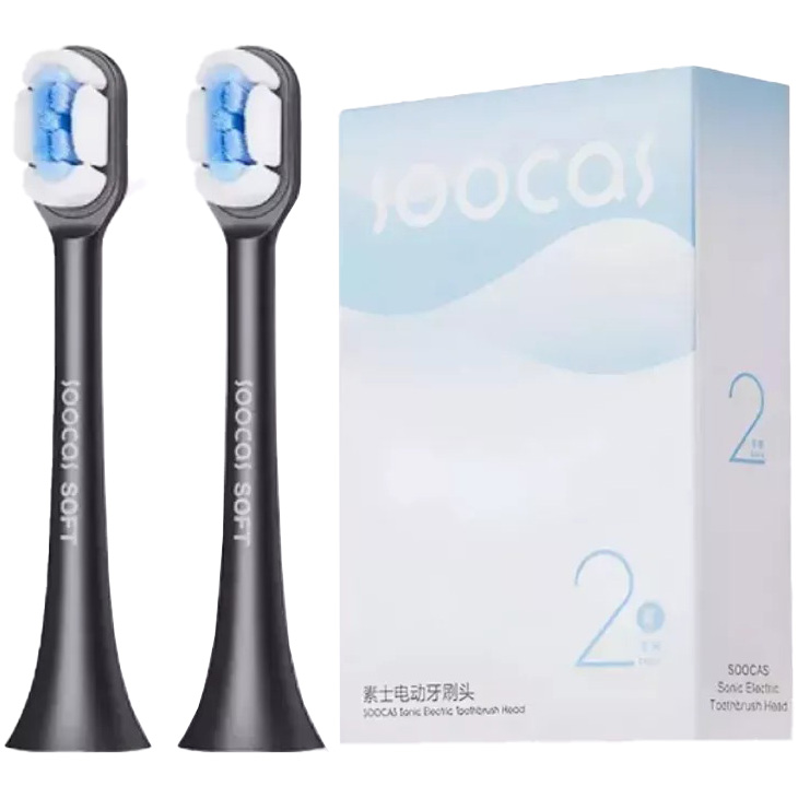 Насадка для зубної щітки SOOCAS Soft Cloud-Feeling Brush Head Black 2шт (6970237666208)