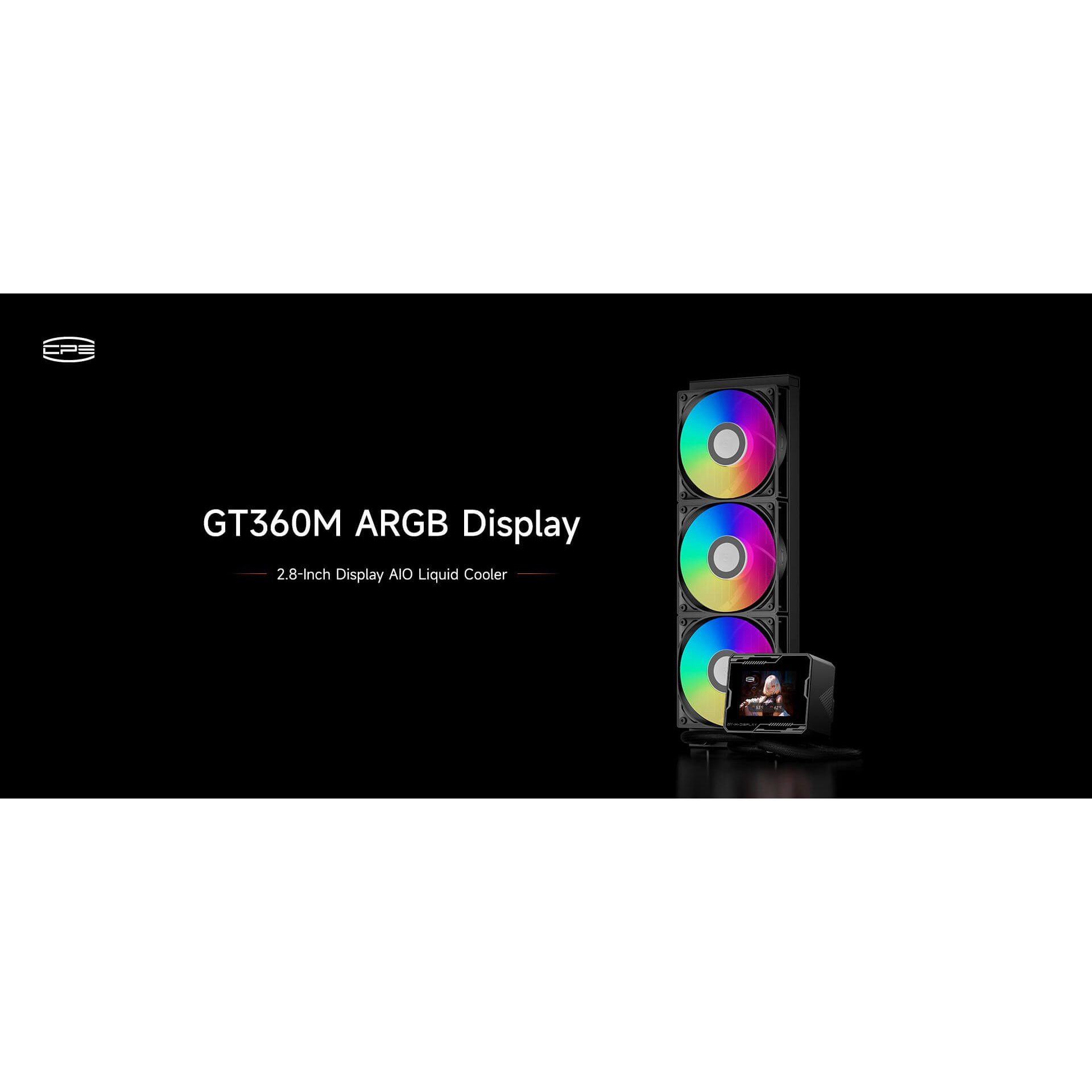 Система водяного охолодження PCCOOLER GT360M ARGB Display White (GT360M-WHAWXX-GL)