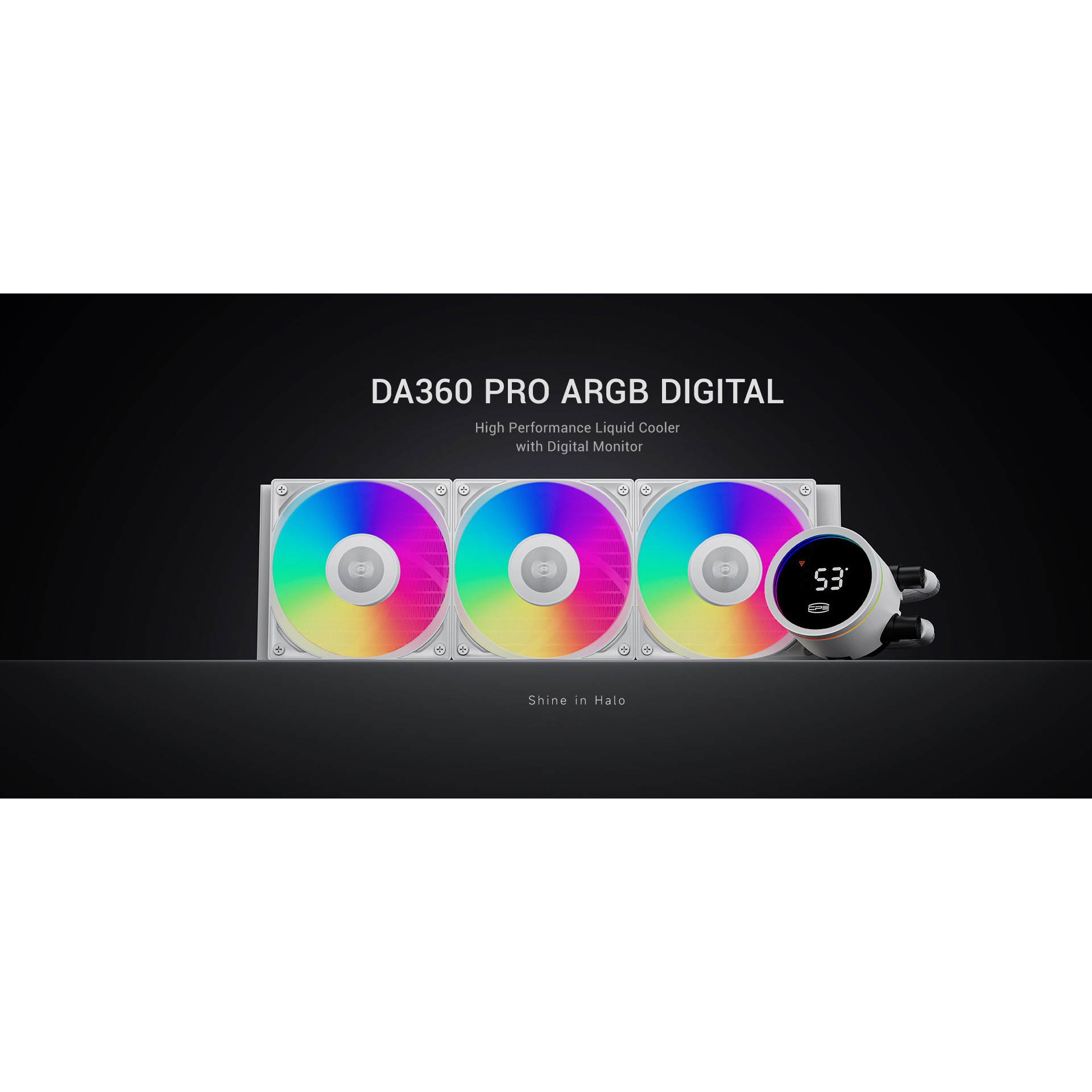 Система водяного охолодження PCCOOLER DA360 Pro ARGB Digital White (DA360PRO-WHAWXL-GL)