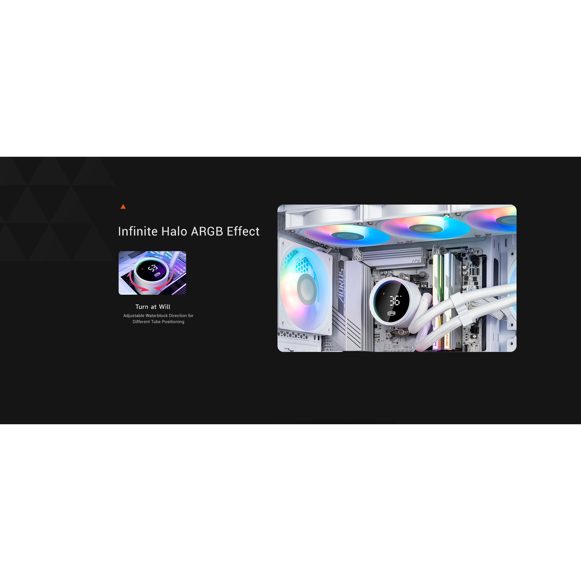 Система водяного охолодження PCCOOLER DA360 Pro ARGB Digital White (DA360PRO-WHAWXL-GL)