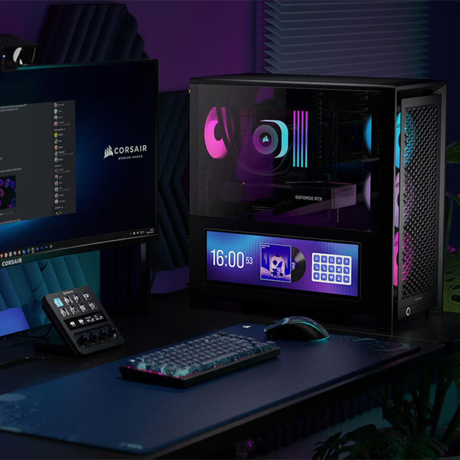 Корпус CORSAIR Frame 4000D LCD RS ARGB Black (CC-9011326-WW)