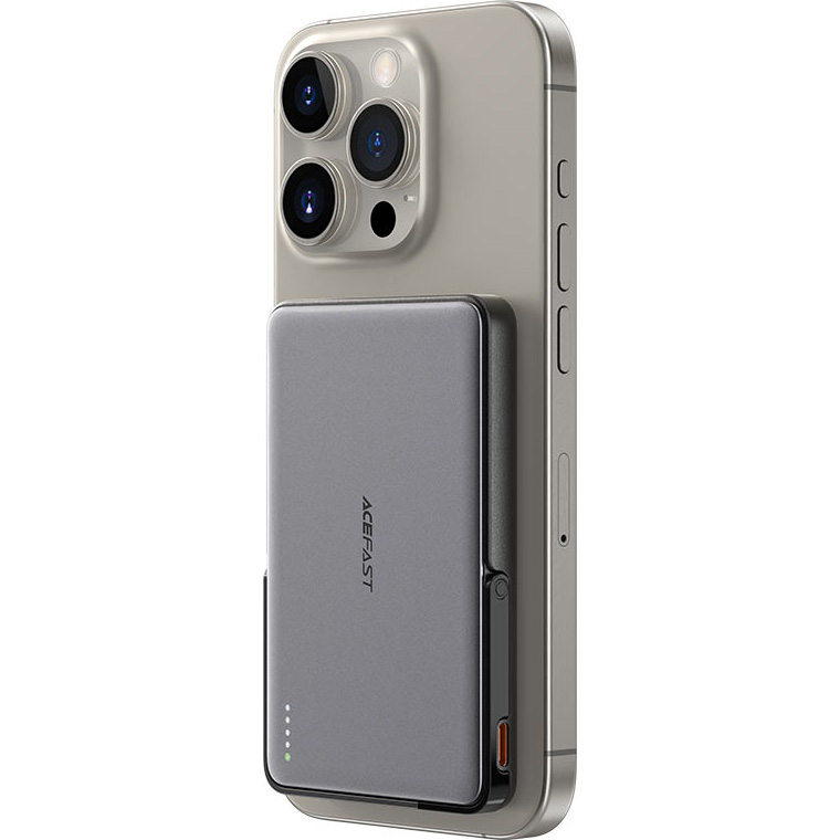 Повербанк з бездротовою зарядкою ACEFAST M16 Magnetic Fast Wireless Charge Power Bank PD18W 5000mAh Black