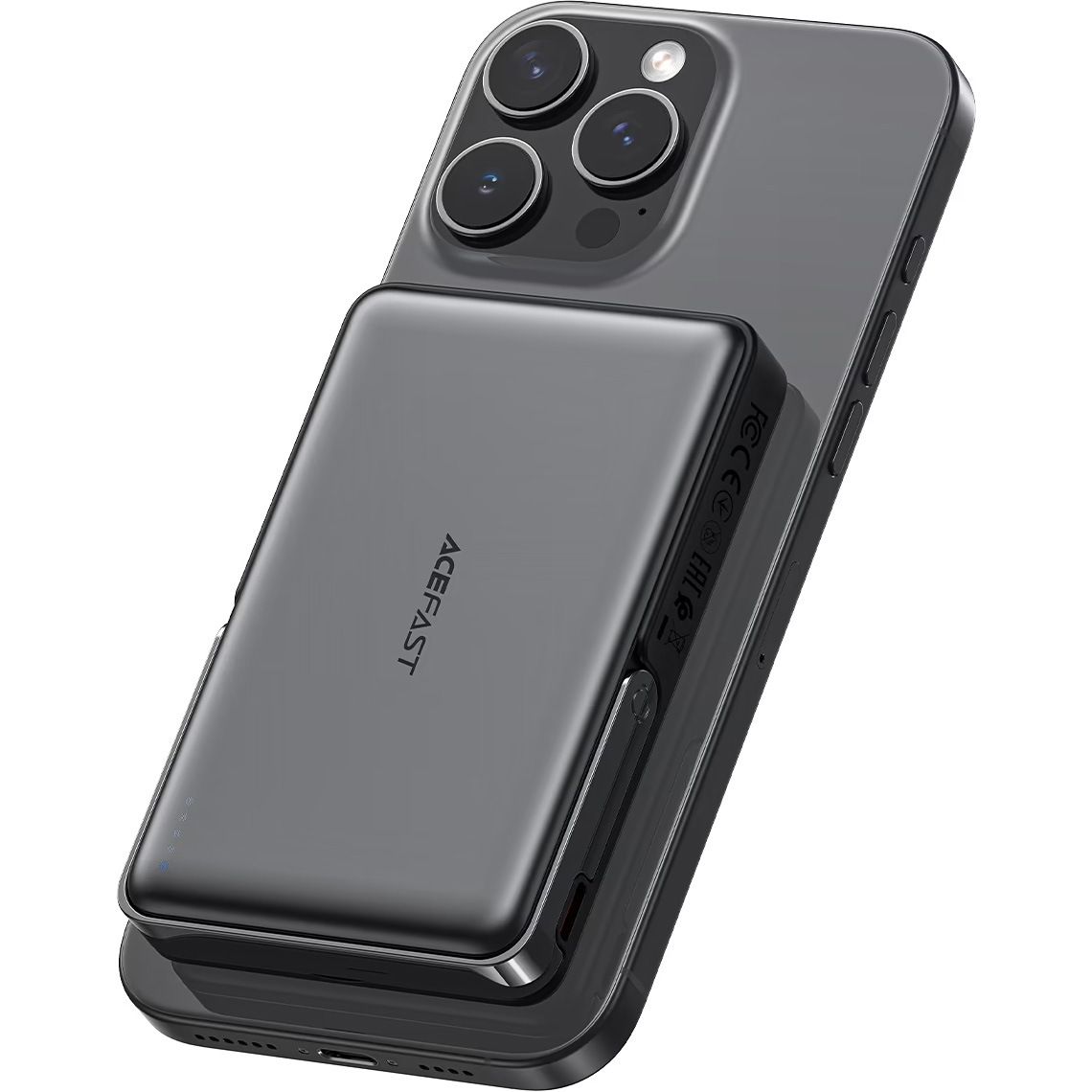 Повербанк з бездротовою зарядкою ACEFAST M17 Magnetic Fast Wireless Charge Power Bank PD22.5W 10000mAh Black